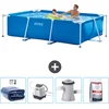 Image de Intex Rechthoekig Frame Zwembad - 260 x 160 x 65 cm - Blauw - Inclusief Solarzeil - Zoutwatersysteem - Zwembadfilterpomp - Zwembadzout