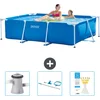Image de Intex Rechthoekig Frame Zwembad - 220 x 150 x 60 cm - Blauw - Inclusief Zwembadfilterpomp - Schoonmaakset - Testrips