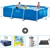 Image de Intex Rechthoekig Frame Zwembad - 300 x 200 x 75 cm - Blauw - Inclusief Solarzeil - Onderhoudspakket - Zwembadfilterpomp - Solar Mat