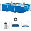 Image de Intex Rechthoekig Frame Zwembad - 300 x 200 x 75 cm - Blauw - Inclusief Zwembadfilterpomp - Afdekzeil - Grondzeil