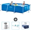 Image de Intex Rechthoekig Frame Zwembad - 300 x 200 x 75 cm - Blauw - Inclusief Zwembadfilterpomp - Schoonmaakset - Solarzeil