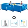 Image de Intex Rechthoekig Frame Zwembad - 300 x 200 x 75 cm - Blauw - Inclusief Zwembadfilterpomp - Schoonmaakset - Testrips