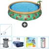 Image de Bestway Rond Opblaasbaar Fast Set Zwembad - Paradijsprint - 457 x 84 cm - Inclusief Pomp Solarzeil - Onderhoudspakket - Filter - Schoonmaakset