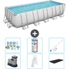 Image de Bestway Rechthoekig Power Steel Zwembad - 640 x 274 x 132 - Grijs - Inclusief Pomp - Ladder - Afdekzeil Onderhoudspakket - Filter - Schoonmaakset