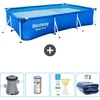 Image de Bestway Rechthoekig Steel Pro Zwembad - 300 x 201 x 66 cm - Blauw - Inclusief Pomp Filter - Testrips - Solarzeil