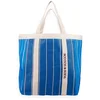 Image de SCOTCH & SODA Shopper Striped Beach Bag Aqua Blue Stripe Blauw