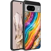 Image de Geschikt voor Google Pixel 8 Pro Telefoonhoesje met Regenboog Goud Marmer Opdruk - TPU Backcover Case Rainbow Gold Marble Design - Smartphonica geschikt voor Google Pixel 8 Pro