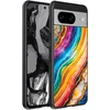 Image de Geschikt voor Google Pixel 8A Telefoonhoesje met Regenboog Goud Marmer Opdruk - TPU Backcover Case Rainbow Gold Marble Design - Smartphonica geschikt voor Google Pixel 8A