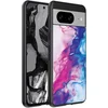 Image de Geschikt voor Google Pixel 8A Telefoonhoesje met Roze Blauw Marmer Opdruk - TPU Backcover Case Rose Blue Marble Design - Smartphonica geschikt voor Google Pixel 8A