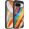 Image de Geschikt voor Google Pixel 9 Pro XL Telefoonhoesje met Regenboog Goud Marmer Opdruk - TPU Backcover Case Rainbow Gold Marble Design - Smartphonica geschikt voor Google Pixel 9 Pro XL