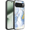 Image de Geschikt voor Google Pixel 10 Pro XL Telefoonhoesje met Lichtblauw Goud Marmer Opdruk - TPU Backcover Case Lightblue Gold Marble Design - Smartphonica geschikt voor Google Pixel 10 Pro XL