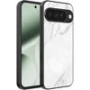 Image de Geschikt voor Google Pixel 10 Telefoonhoesje met Wit Marmer Opdruk - TPU Backcover Case White Marble Design - Zwart - Smartphonica geschikt voor Google Pixel 10