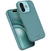 Image de DECODED Siliconen Hoesje Geschikt voor iPhone 17 - Premium Soft-Touch Materiaal - Antibacteriële Coating - Geschikt voor MagSafe - Retro Blauw