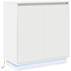 Image de vidaXL - LED - Dressoir - voor - Wit - 71 - x - 34,5 - x - 75 - cm - Bewerkt - hout