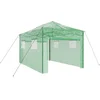Image de vidaXL - Kas - met - Pop-up - Frame - met - dak - Groen - 290 - x - 430 - x - 315 - cm - IJzer