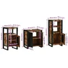 Image de vidaXL - Badkamermeubel - Set - met - lade - 3 - pcs - Massief - Gerecycleerd - Hout