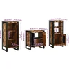 Image de vidaXL - Badkamermeubel - Set - met - lade - 3 - pcs - Massief - Gerecycleerd - Hout