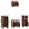 Image de vidaXL - Badkamermeubel - Set - met - lade - 4 - pcs - Massief - Gerecycleerd - Hout