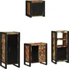 Image de vidaXL - Badkamermeubel - Set - met - lade - 4 - pcs - Massief - Gerecycleerd - Hout