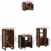 Image de vidaXL - Badkamermeubel - Set - met - lade - 4 - pcs - Massief - Gerecycleerd - Hout