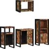Image de vidaXL - Badkamermeubel - Set - met - lade - 4 - pcs - Massief - Gerecycleerd - Hout