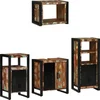 Image de vidaXL - Badkamermeubel - Set - met - lade - 4 - pcs - Massief - Gerecycleerd - Hout
