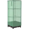 Image de vidaXL - Plantenbak - verhoogd - met - kashoes - 40x40x123 - cm - rattanlook