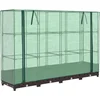 Image de vidaXL - Plantenbak - verhoogd - met - kashoes - 160x40x123 - cm - rattanlook