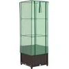 Image de vidaXL - Plantenbak - verhoogd - met - kashoes - 40x40x139 - cm - rattanlook
