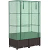 Image de vidaXL - Plantenbak - verhoogd - met - kashoes - 80x40x138 - cm - rattanlook