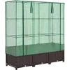 Image de vidaXL - Plantenbak - verhoogd - met - kashoes - 120x40x138 - cm - rattanlook