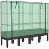 Image de vidaXL - Plantenbak - verhoogd - met - kashoes - 160x40x140 - cm - rattanlook