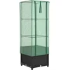 Image de vidaXL - Plantenbak - verhoogd - met - kashoes - 40x40x139 - cm - rattanlook