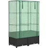Image de vidaXL - Plantenbak - verhoogd - met - kashoes - 80x40x138 - cm - rattanlook