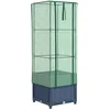 Image de vidaXL - Plantenbak - verhoogd - met - kashoes - 40x40x139 - cm - rattanlook
