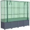 Image de vidaXL - Verhoogde - plantenbak - met - kashoes - rotanlook - 160x40x153 - cm