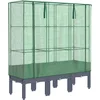Image de vidaXL - Plantenbak - verhoogd - met - kashoes - 120x40x140 - cm - rattanlook