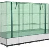 Image de vidaXL - Plantenbak - verhoogd - met - kashoes - 160x40x138 - cm - rattanlook