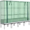 Image de vidaXL - Plantenbak - verhoogd - met - kashoes - 160x40x140 - cm - rattanlook
