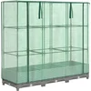 Image de vidaXL - Plantenbak - verhoogd - met - kashoes - 120x40x123 - cm - rattanlook
