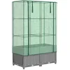 Image de vidaXL - Plantenbak - verhoogd - met - kashoes - 80x40x138 - cm - rattanlook