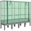 Image de vidaXL - Plantenbak - verhoogd - met - kashoes - 160x40x140 - cm - rattanlook