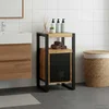 Image de vidaXL - Badkamerkast - met - plank - Bruin - 40 - x - 35 - x - 75 - cm - Massief - Mango - Hout