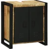 Image de vidaXL - Wastafelkast - met - plank - Bruin - 55 - x - 35 - x - 60 - cm - Massief - Mango - Hout