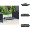 Image de vidaXL - 4-delige - Set - parasolvoeten - voor - kruisvoet - parasol - 100 - kg - PP