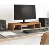 Image de vidaXL - Monitorstandaard - verstelbaar - 60x24x10,5cm - hout - artisanaal - eiken