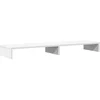 Image de vidaXL - Monitorstandaard - 100x27x10 - cm - bewerkt - hout - wit