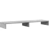 Image de vidaXL - Monitorstandaard - 100x27x10 - cm - bewerkt - hout - betongrijs