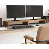Image de vidaXL - Monitorstandaard - 100x27x10 - cm - bewerkt - hout - artisanaal - eiken