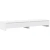 Image de vidaXL - Monitorstandaard - met - lades - wit - 100x27x15 - cm - bewerkt - hout